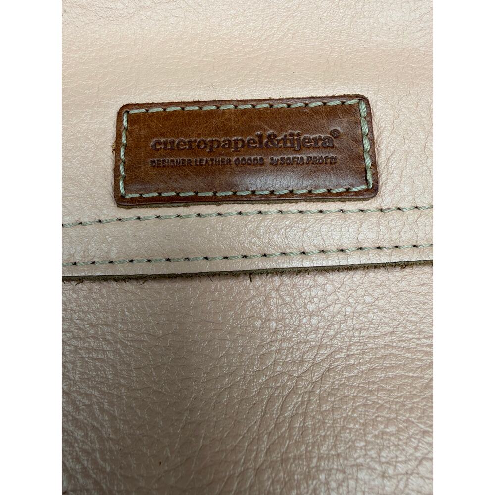 CueroPapel&Tijera Handmade Leather Crossbody Bag Blush Costa Rica Sofia Protti - Picture 2 of 9